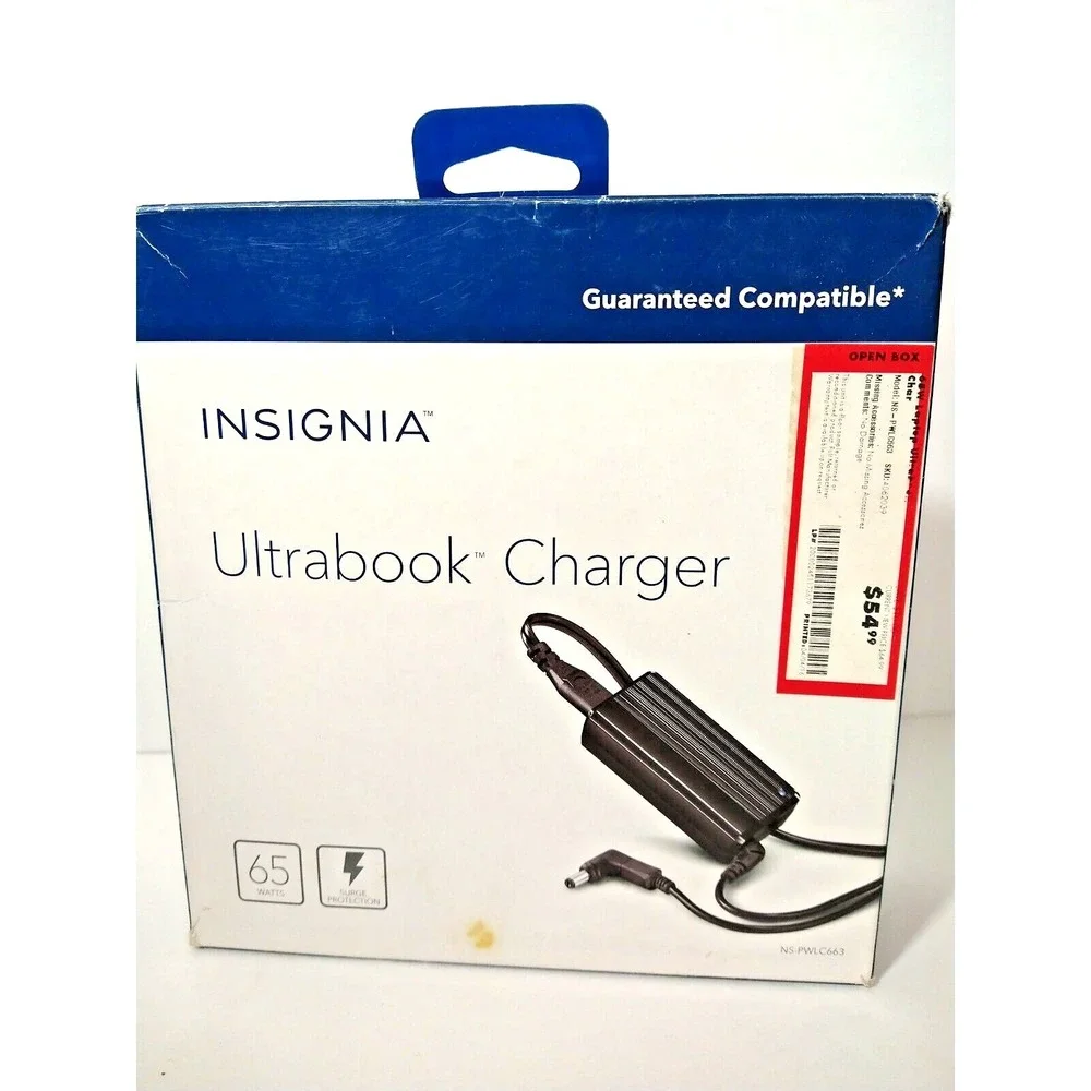 Insignia Ultrabook Charger w/ 8 Tips NS-PWLC663 Black Original Box